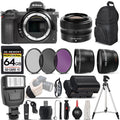Memory Wrist + Flash Mirrorless + Wide Filters + II Remote Nikon + + with 2.2x 0.43X f/4-6.3 + + 64GB Lens Control Card Z7 UV-CPL-FLD Camera Internatio Lens - 24-50mm Angle Digital Grip Telephoto Lens