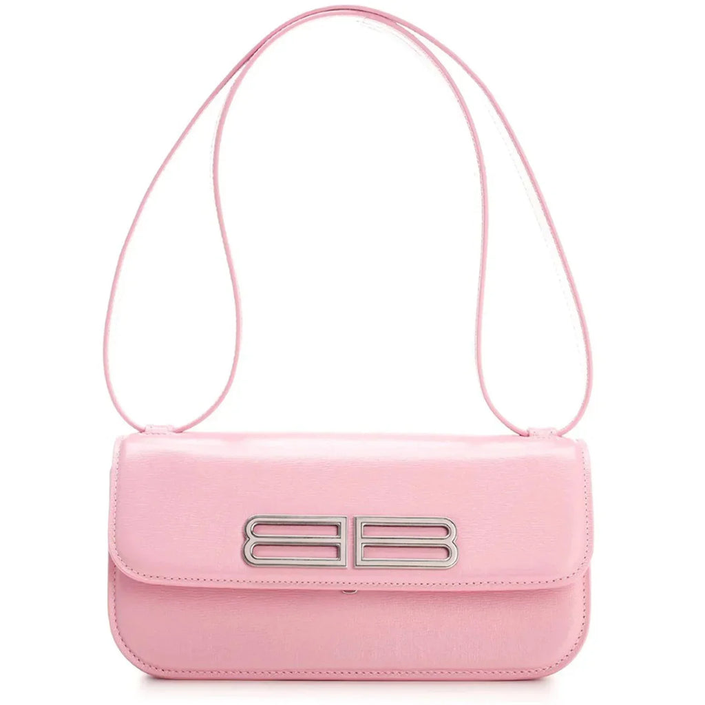 Shoulder S Bag Balenciaga Leather Gossip Pink Women's in