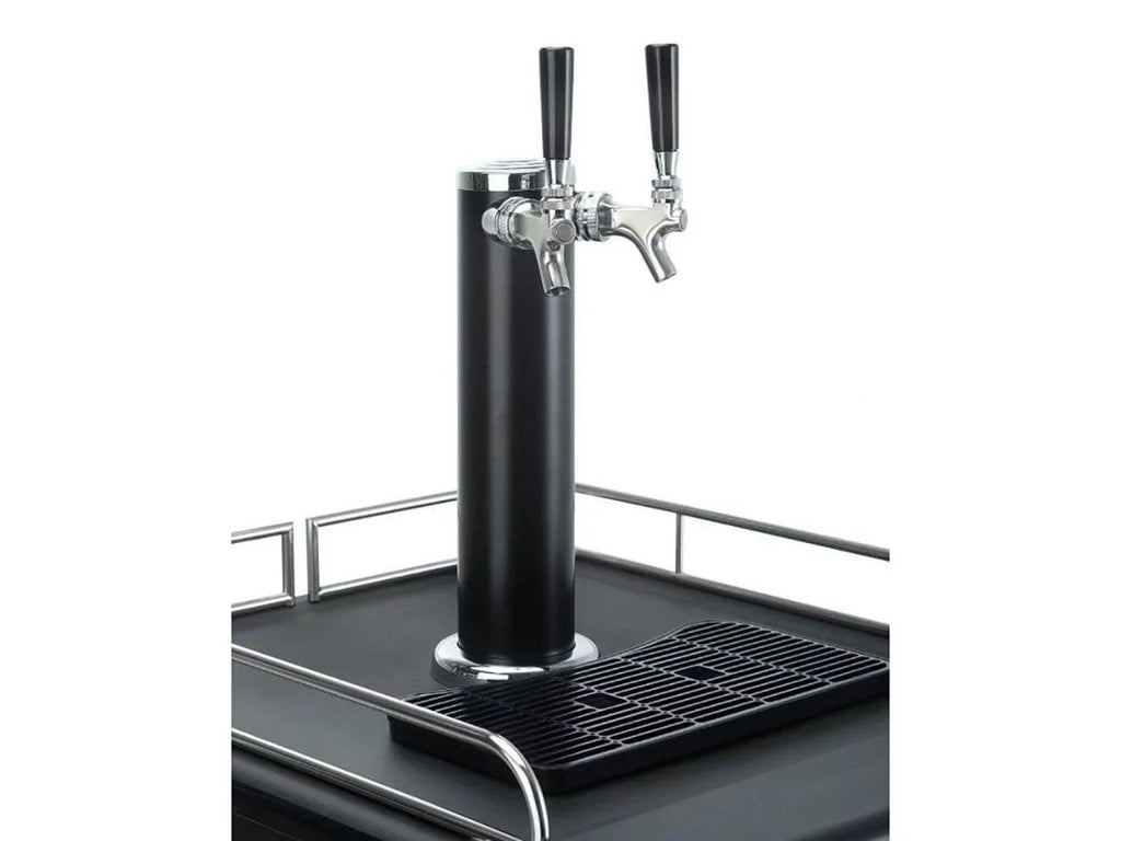 Dual-Top Danby 5.4 Foot Kegerator Beer Double Tap Steel Cubic DKC054A1BSL2DB