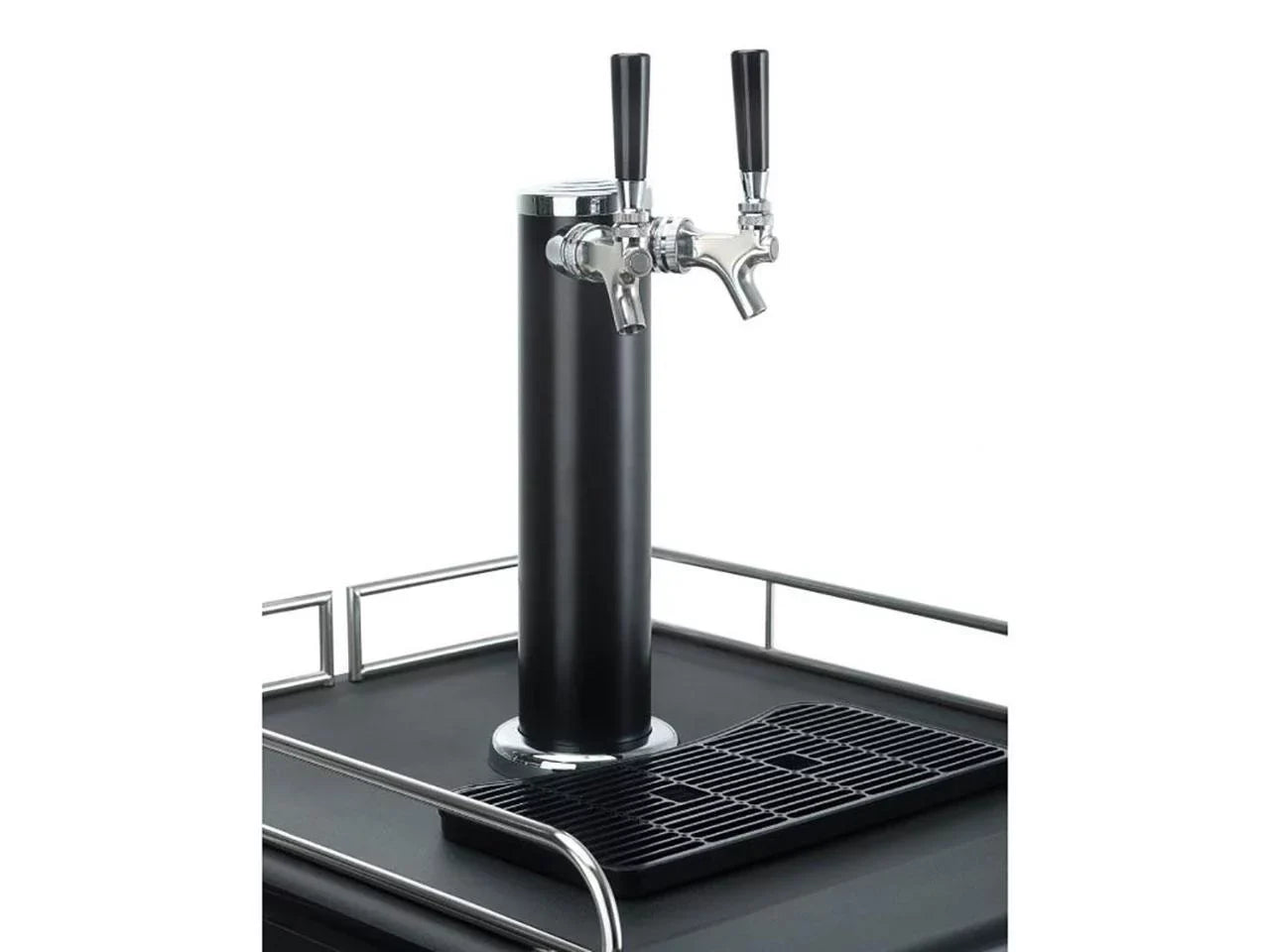 Dual-Top Danby 5.4 Foot Kegerator Beer Double Tap Steel Cubic DKC054A1BSL2DB