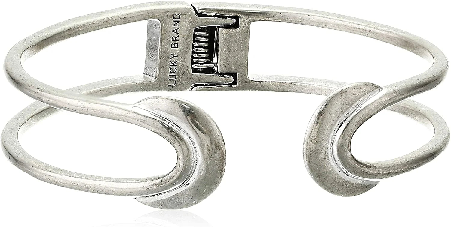 Brand Cuff Bracelet Lucky Silver-Tone Crescent