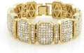 CZ Gold Bracelet Hip-Hop with Iced Bling #660 Covered Tone