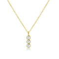 Box for Necklace Inc Blue Boutique Bezel Pendant Women, Gold Teens Bar Set Vertical