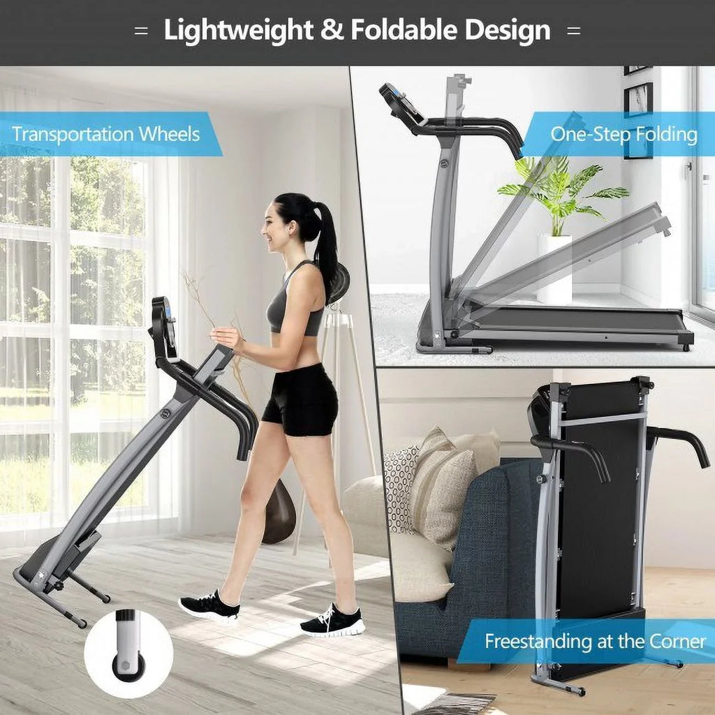 Display Compact Electric Your Up Treadmill LED Routine Level Fitness Folding