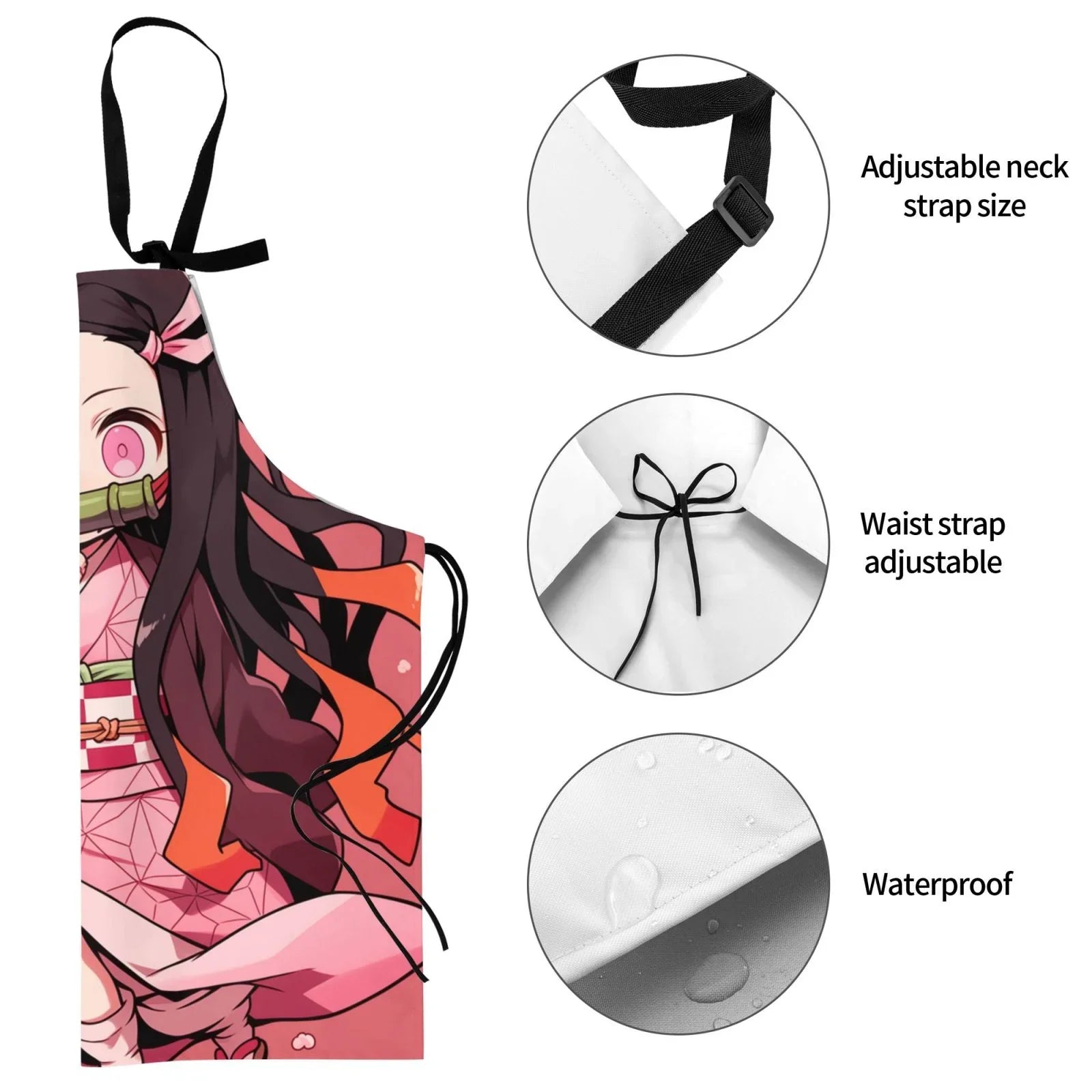 Decor Kamado Waterproof Apron Slayer Nezuko Kitchen/Cooking/Gardening/Painting/BBQ/Baking/Chef/Craftsman Home For Demon