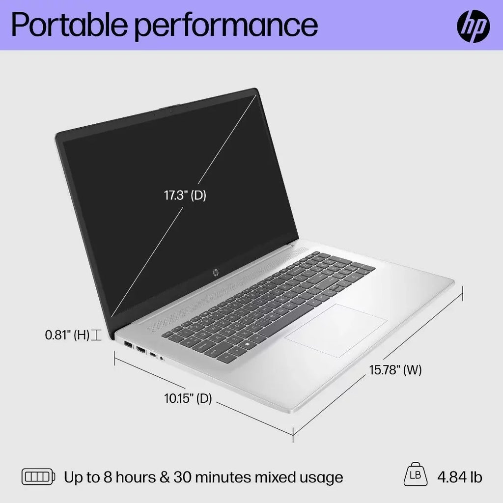 HP 32GB RAM, Keyboard, Laptop, Touchscreen Win11 Core i7-1355U, Intel SSD, 17.3" Backlit Home HD 1TB