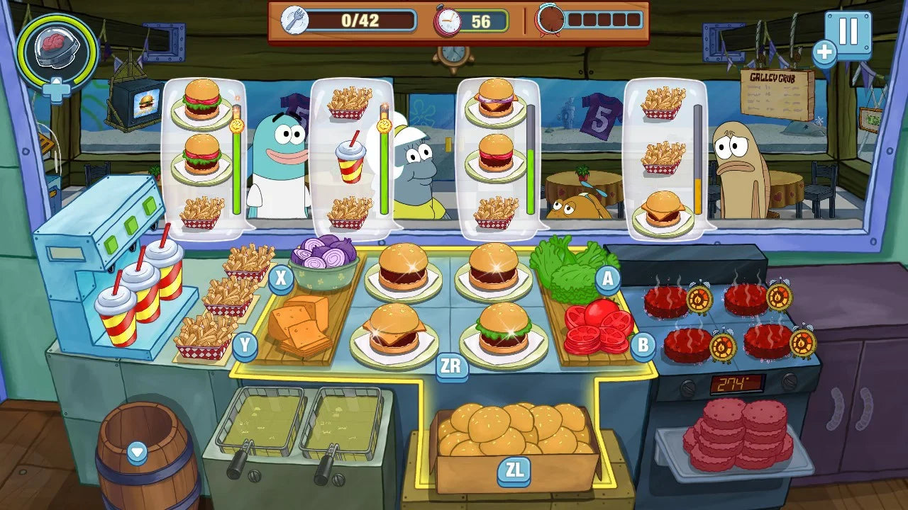 Interactive, Nighthawk SpongeBob Nintendo Krusty Krusty Cook-Off Switch, Extra Edition, 812303018978