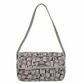 Shoulder Bag (Good) Beige Pre-Owned Salvatore Ferragamo PVC,Leather