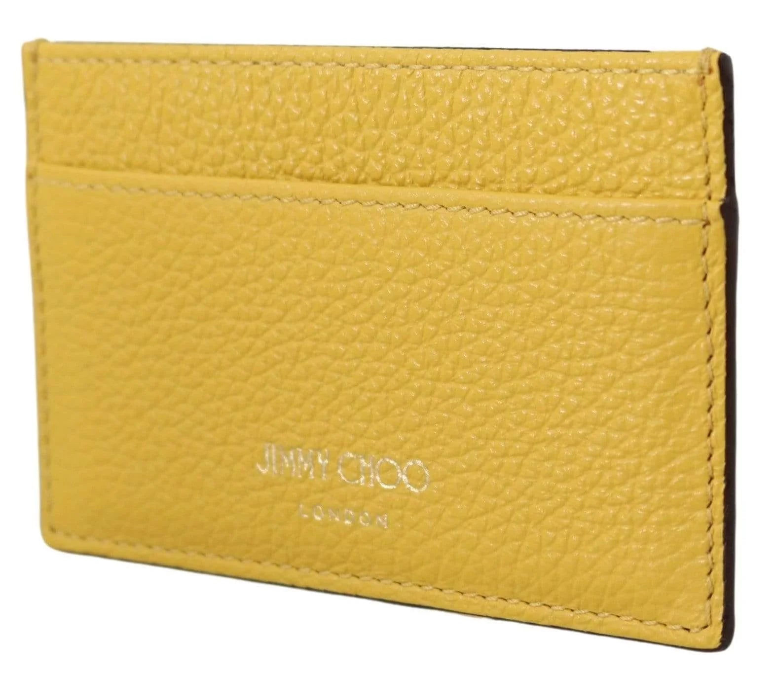 Leather Yellow Aarna Card Jimmy Choo Holder