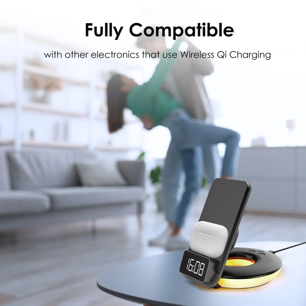 Control, RS7 Black - Wireless Charging Lamps Table-Desk Rexing 3-in-1 Station, Touch