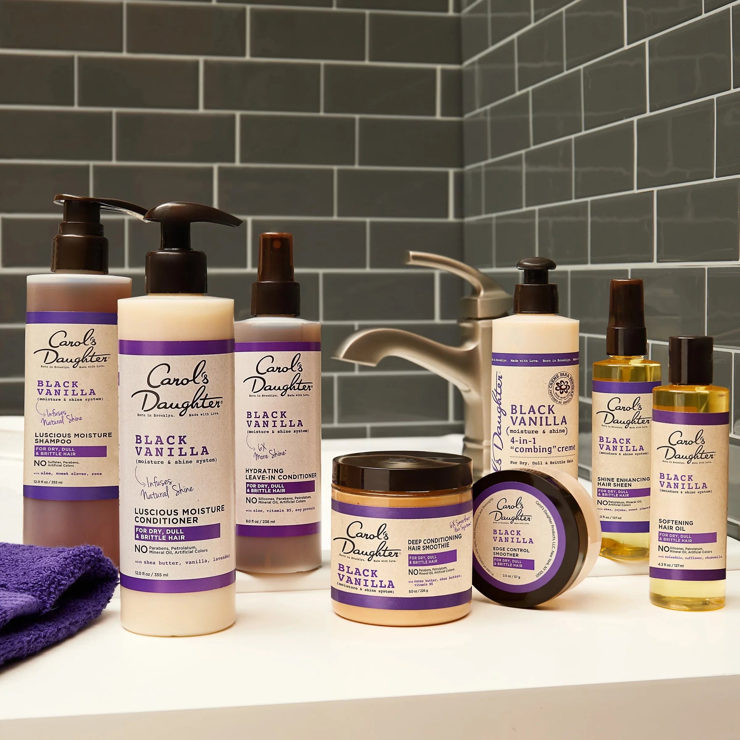 Hair Free Shampoo Vanilla & Shampoo Hair Dull Daughter Sulfate Conditioner Black and Conditioner Hair, May Shine Moisture Dry and (Packaging Hydrating Carol?s Set and Vary) For