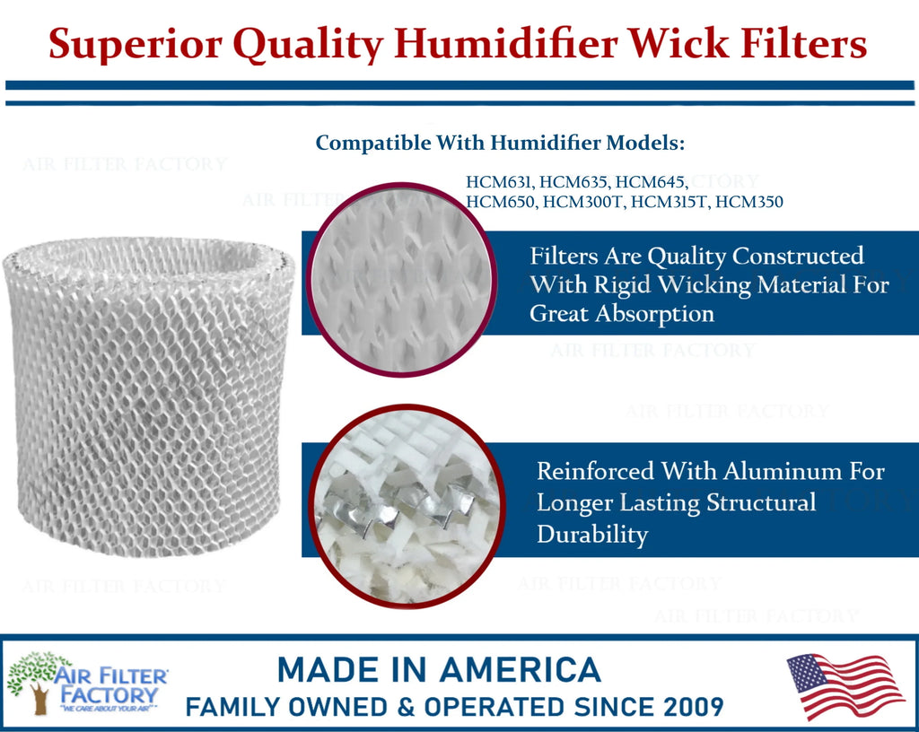 Factory with 4-Pack by Filter Air HCM635, HCM350 HCM315T, Compatible HCM645, HCM631, Honeywell HCM300T, HCM650,