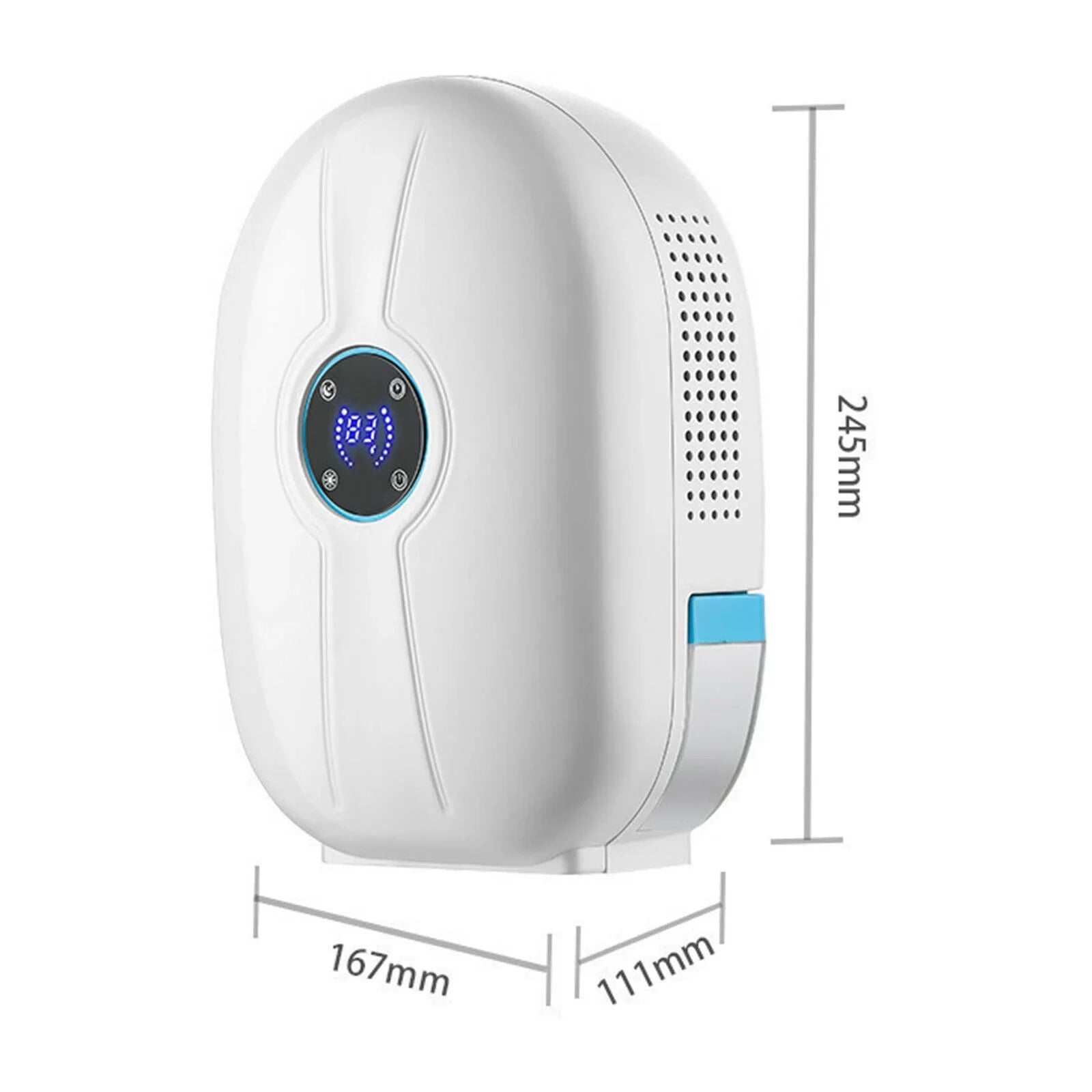 Remote Control Moisture Home White with Fichiouy Mini Air Absorber 500ml Dryer Dehumidifier Portable Mute