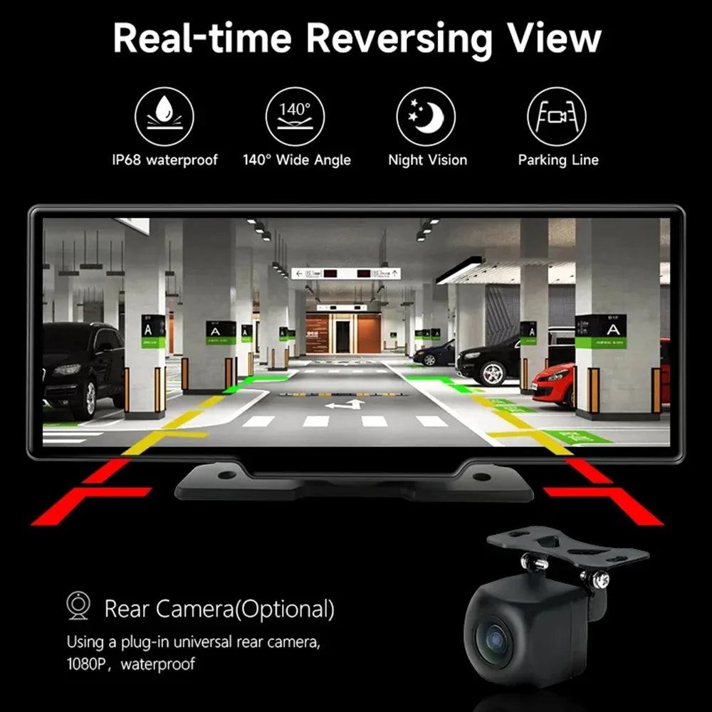 Masslatie Auto GPS Android Dashboard Front Dash Mirror Monitor camera DVR & Carplay Car DVRS,No 10.26 Cam Video Navigation Inch