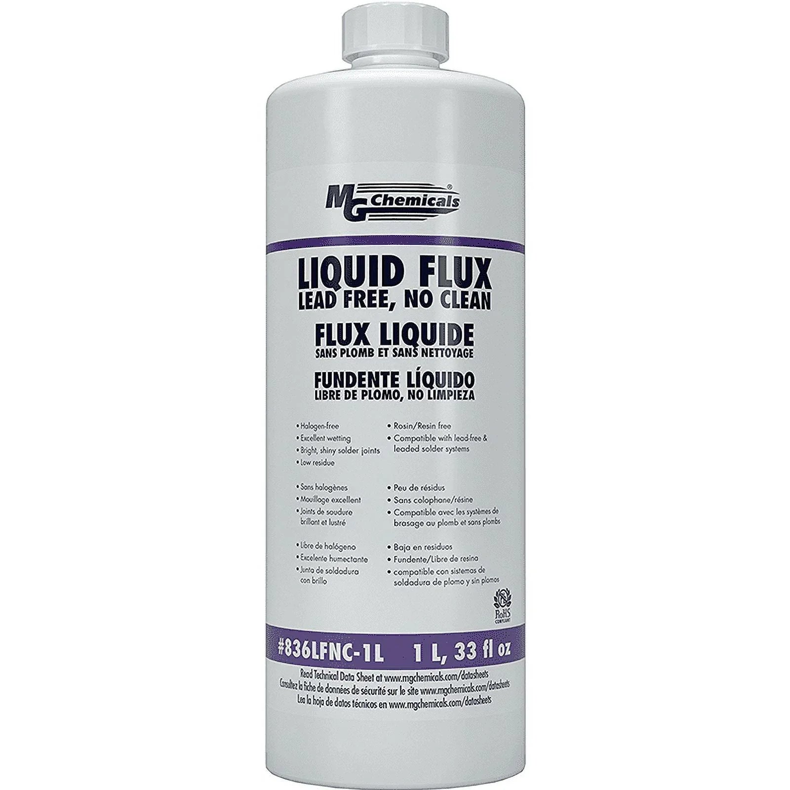 Mg Lead Flux Chemicals 836LFNC-1L Free Clean No