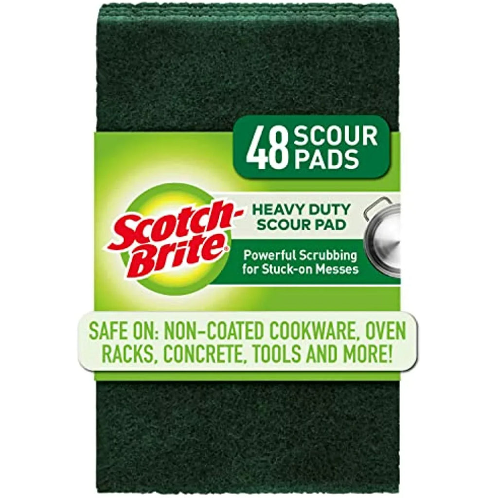 Green Scotch-Brite Heavy Scour 48, Duty Pads,