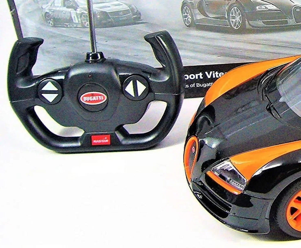 Bugatti Licensed Car Black/Orange Model RC Wheels Vitesse Wonder - Sport Grand Veyron 1:14