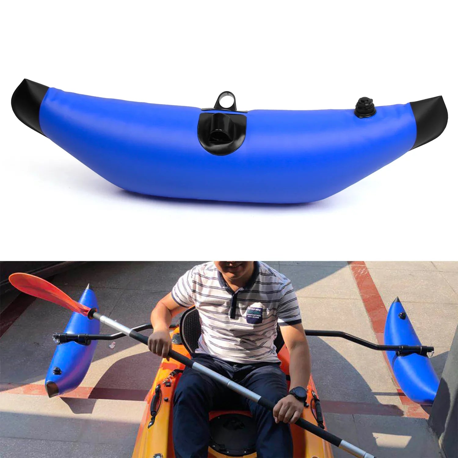 for Arms Expeditions Float, Perfect Kayak and Rod, GoolRC Inflatable Ultimate Outrigger Float Stabilizer Kayak Standing Fishing Sidekick PVC Kit, Float Stability System for Support, Fishing