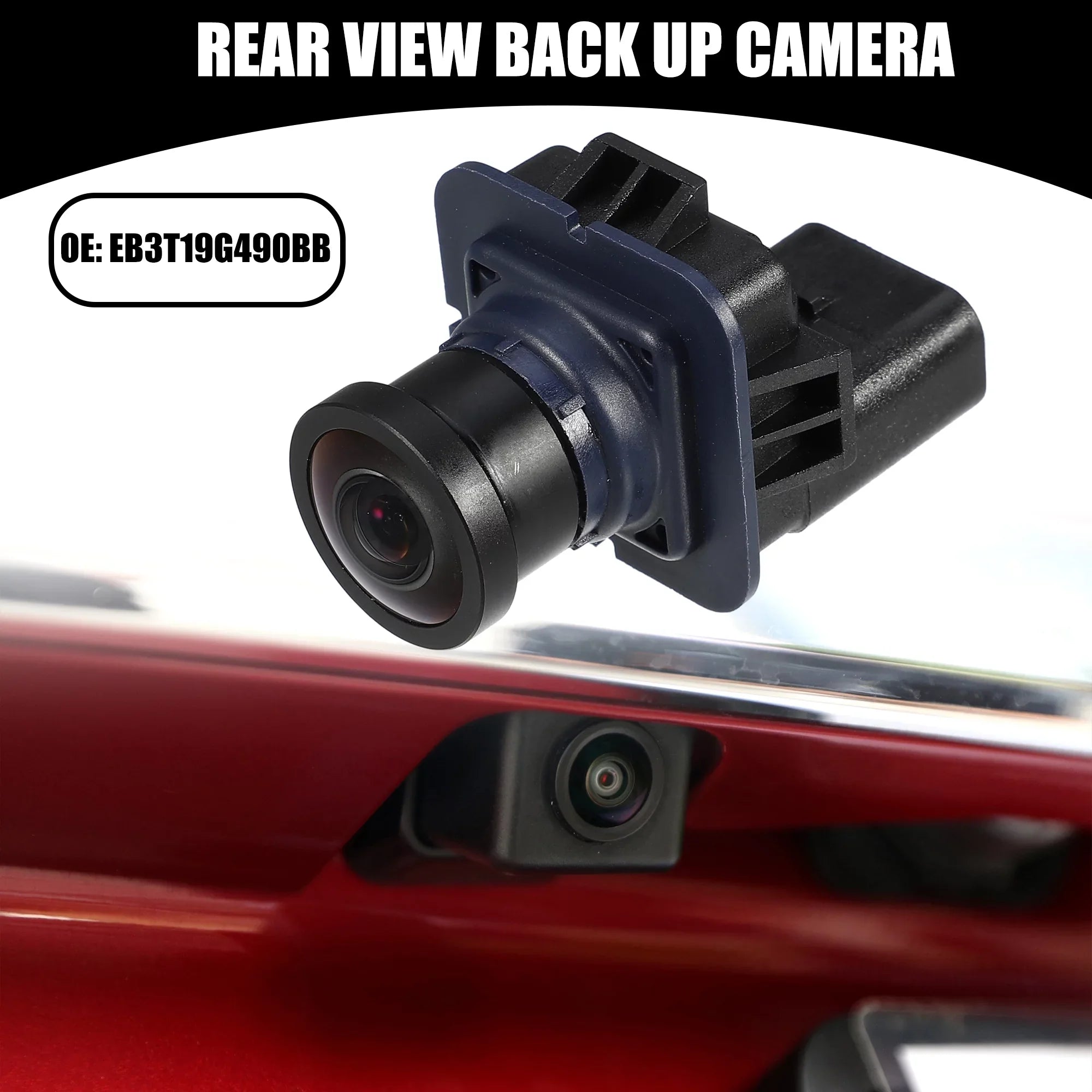 Black Camera No.EB3T19G490BB Back 2011-2014 Car Plastic View Ford F-150 Rear for Up