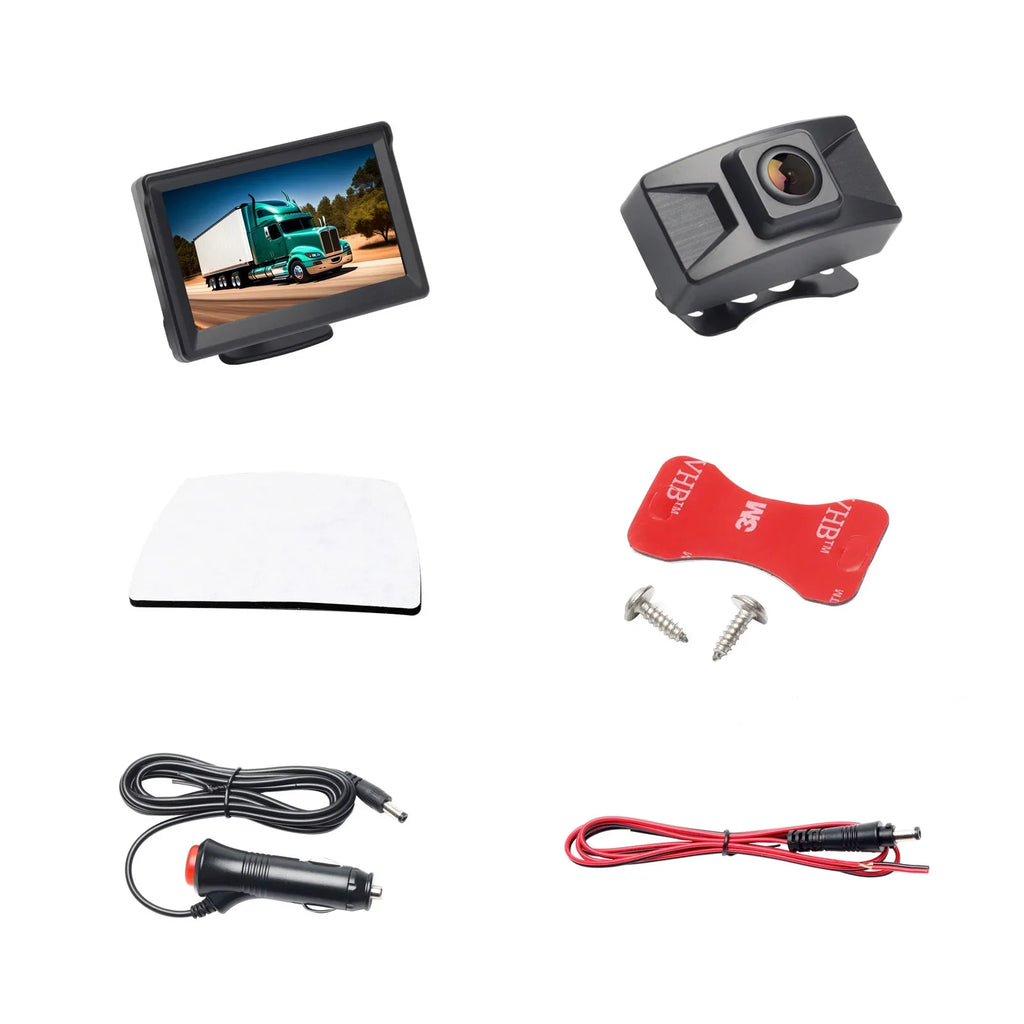 Inch Backup Camper Trailer Camera Recorder Kit Truck 720P Video View Camera with Monitor Menu HD Rear 5 for Van Wireless OSD LCD DVR Reverse Camera Car