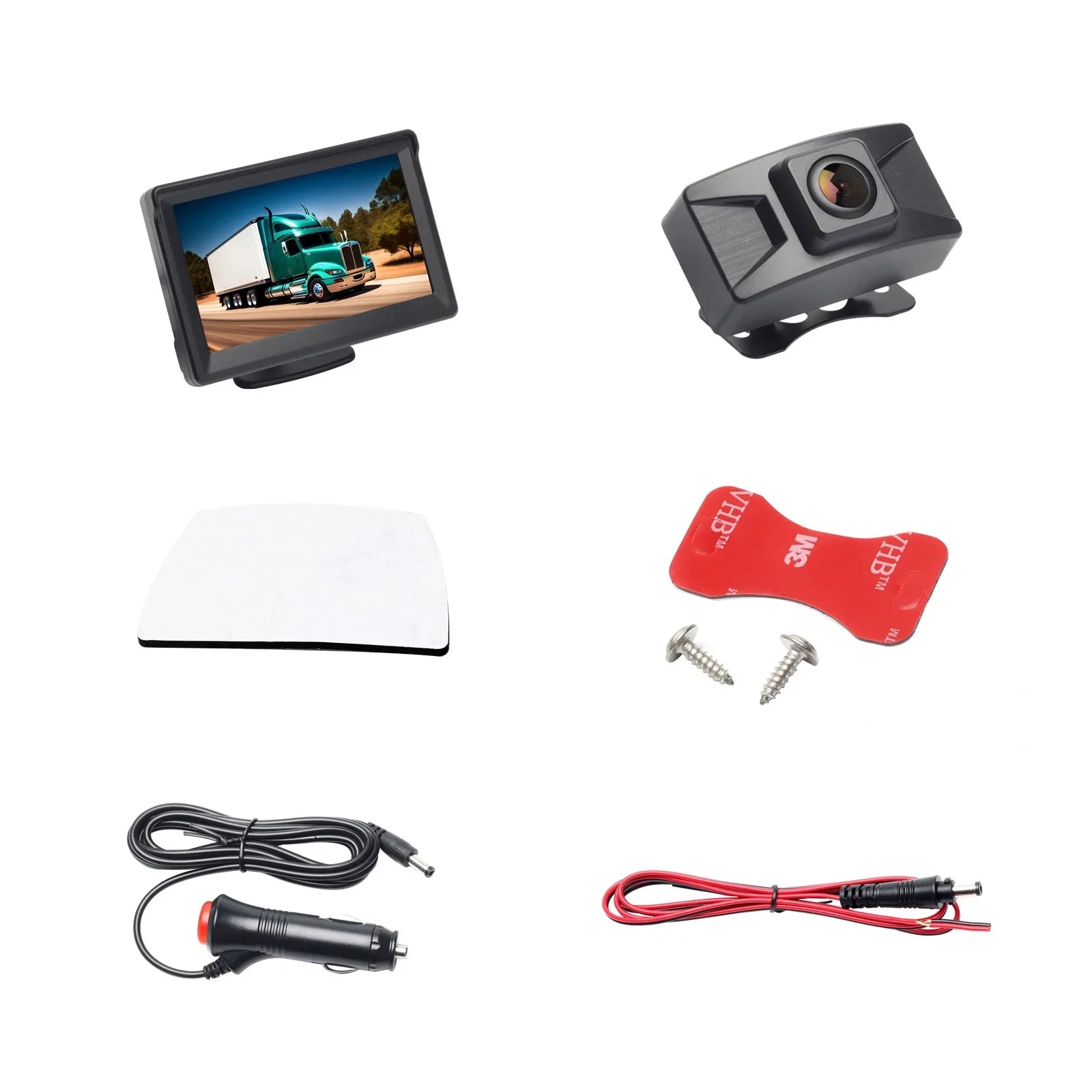 Inch Backup Camper Trailer Camera Recorder Kit Truck 720P Video View Camera with Monitor Menu HD Rear 5 for Van Wireless OSD LCD DVR Reverse Camera Car