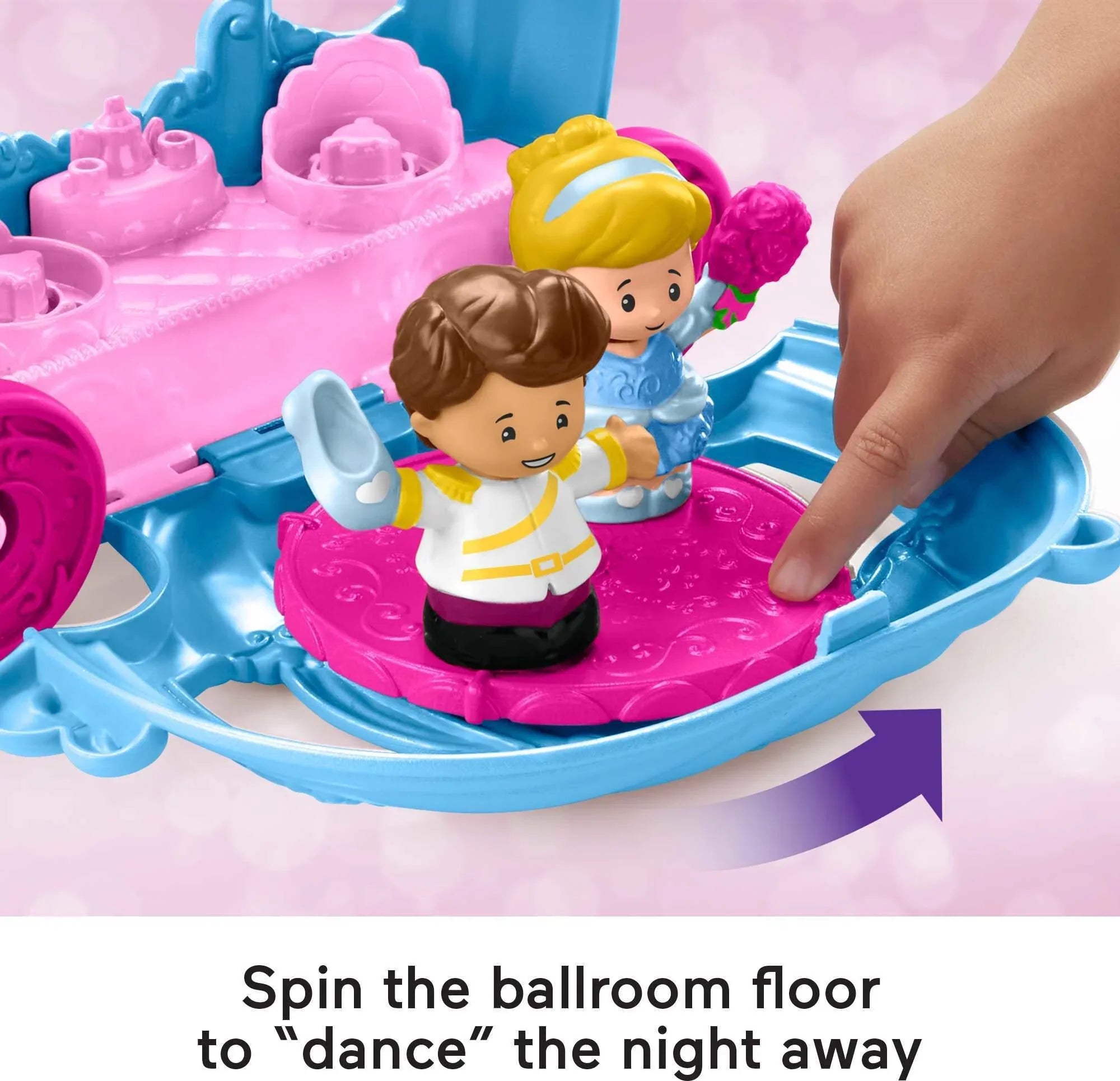 People Dancing Disney with Princess Horse Carriage Figures Little Playset Cinderella’s & Toddler