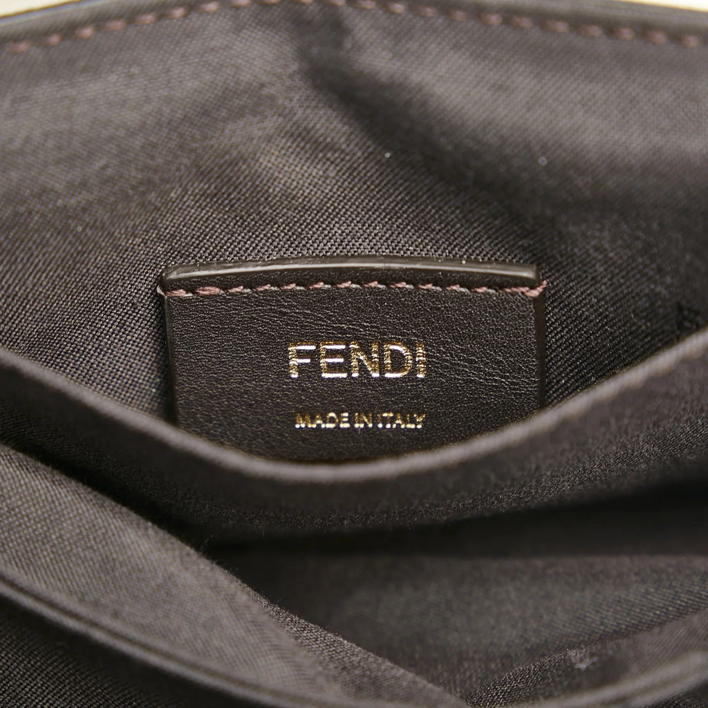 Leather ID Authenticated Pre-Owned Calf Crossbody Bag Unisex Black (Good) Small Fendi