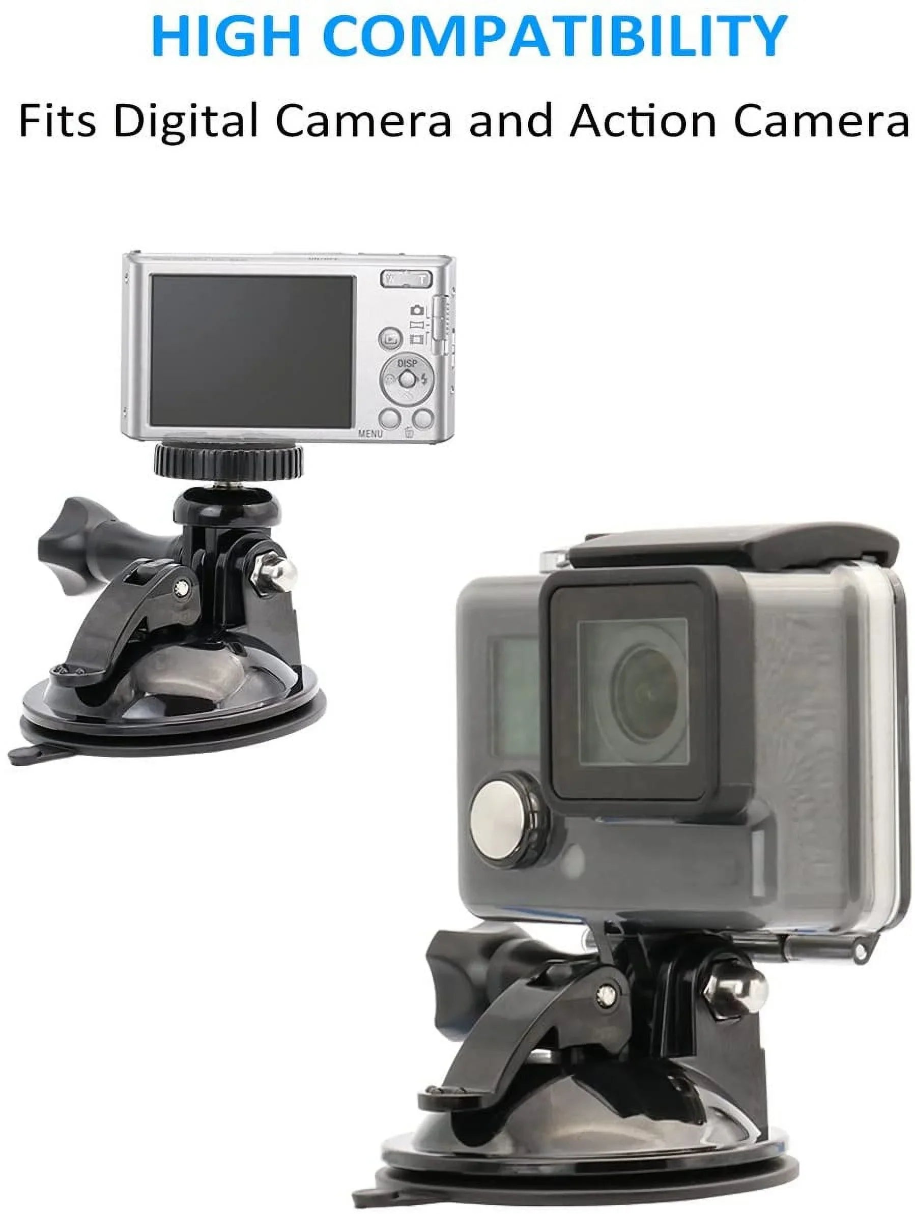 Mount Windshield for Apply Hero Car GoPro 1/4 9/8/7/6/5/4/3+/3/2/1 Thread Camera