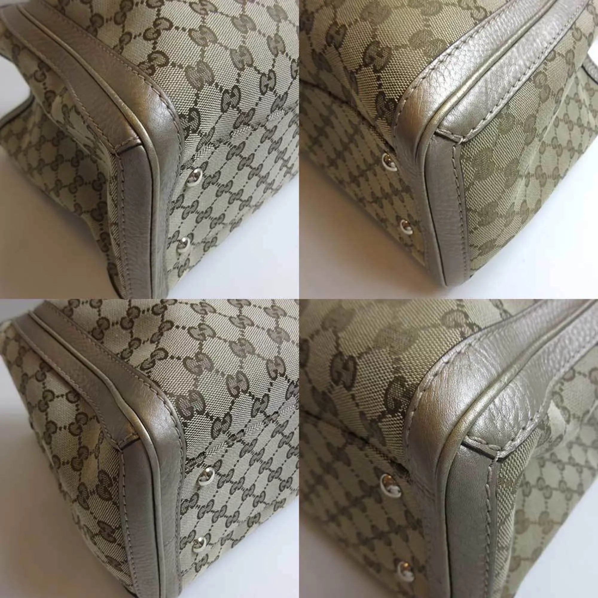 Pre-Owned (Good) GUCCI Gucci Vera 269945 tote GG bag bamboo shoulder canvas