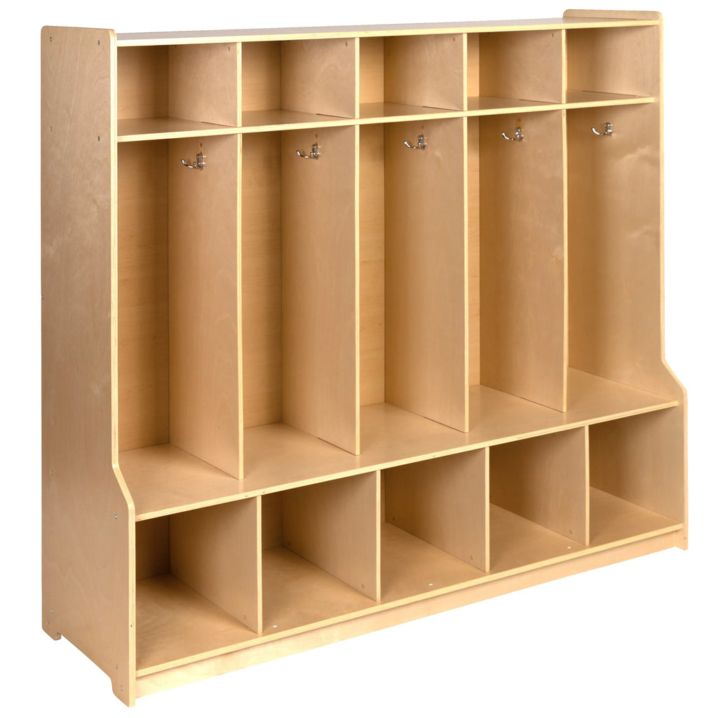 Bench, 5 Wood Oliver School Storage + Cubbies Hook and Coat Section Emma Locker with Organizer