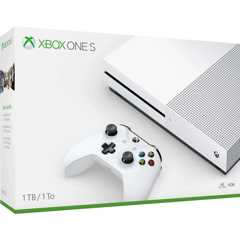 Restored with Gaming S Console Cable Microsoft White (Refurbished) Xbox One HDMI 234-00051 1TB