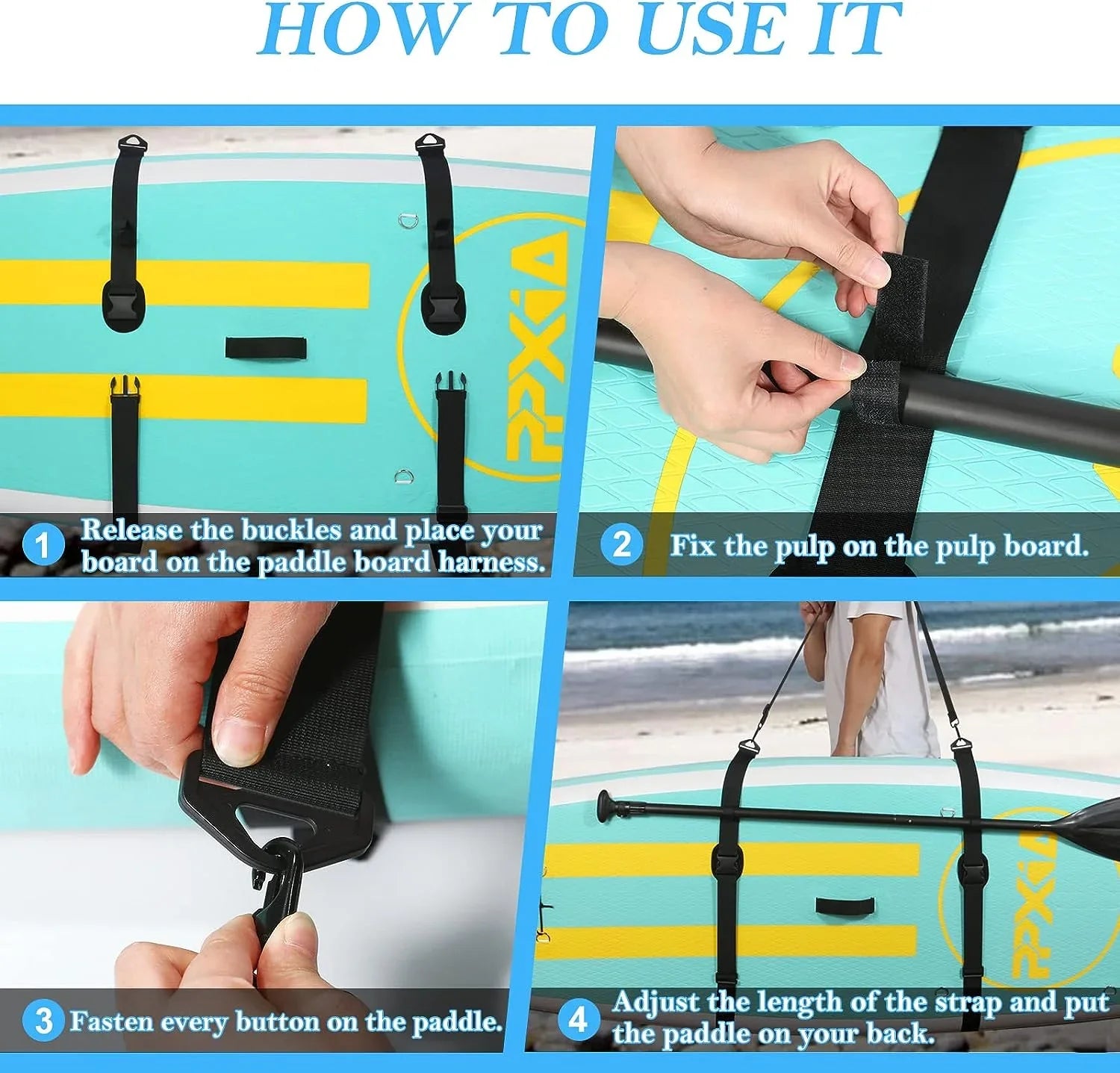 Canoe Carrying Paddle Longboards, Strap Board Women Paddleboards, and Board for Men Paddle Adjustable Boards, for Accessories Carry Surfboards, and SUP Kayaks Strap,