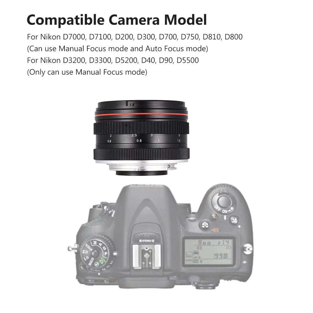Anthropomorphic D7100 D700 f/1.4 USM for D5500 Nikon D90 D7000 Dispersion DSLR 50mm D3200 Lens Cameras Camera Aperture Standard D40 D200 D300 Lens D3300 D810 D5200 Large D750 D800 Focus Low