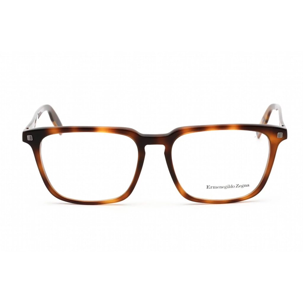 EZ5201 Eyeglasses Zegna Ermenegildo Dark Rim Havana Rectangle Full