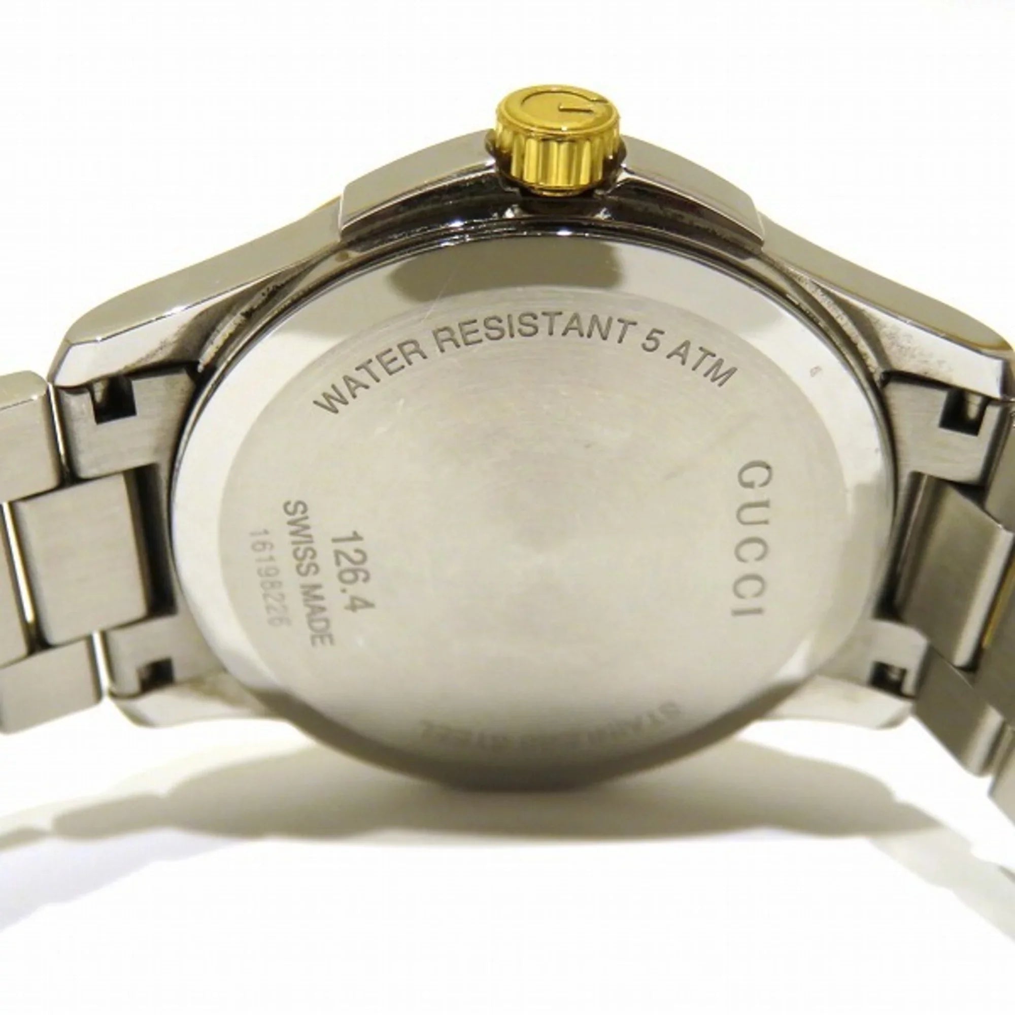 date watch timeless Used GUCCI Authenticated men quartz Gucci G 126.4
