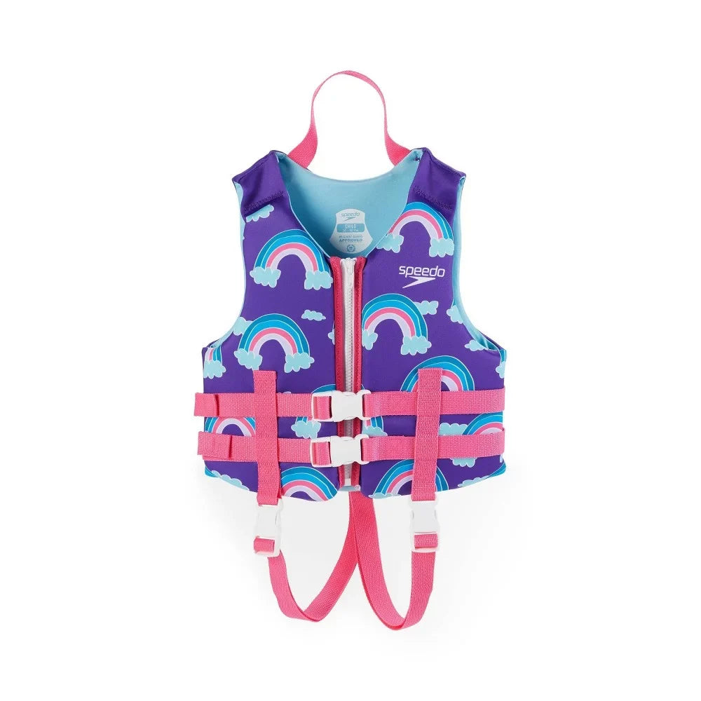 Purple PFD Jacket Life Child Vest - Speedo Rainbow
