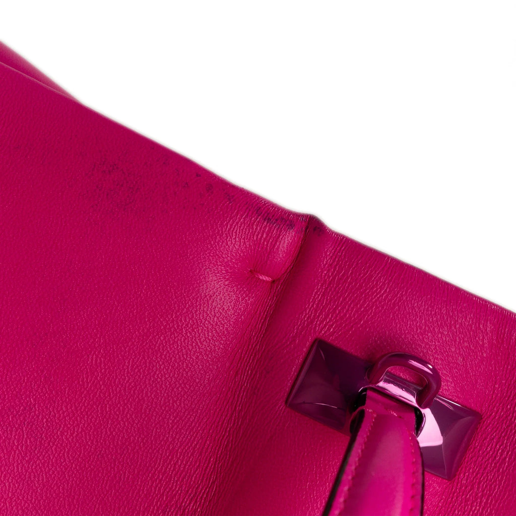 Mini Pre-Owned Unisex Stud Satchel (Good) Valentino Leather Authenticated Calf One Pink