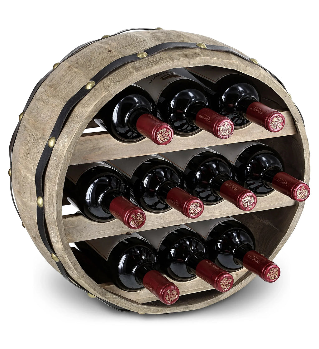 Natural Global Mounted Barrell Wine Wall Wood Cota Rack