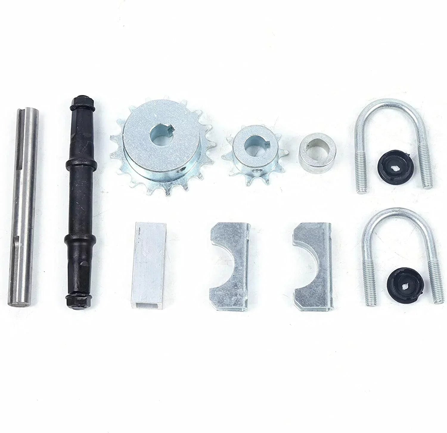 Jackshaft Silver 2-Stroke Kit Shifter Chain 415 for Motorcycles Set Conversion Gas Bike