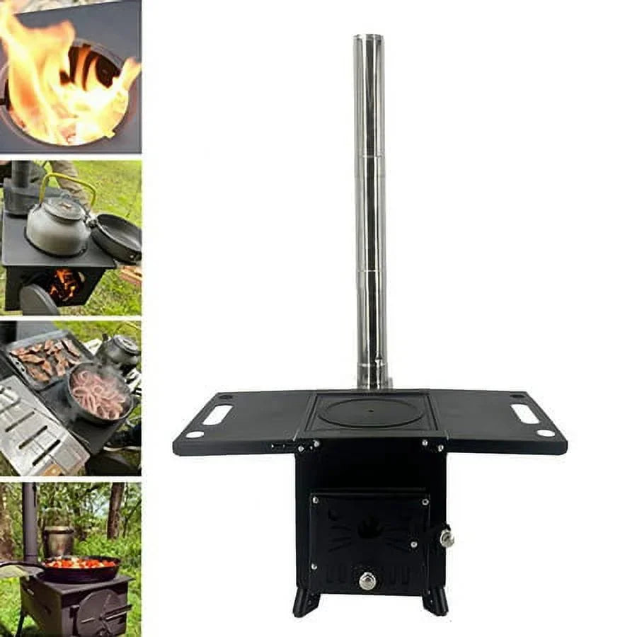 Heating ECUTEE Chimney Survival Portable Pipe, Camping Wood Wild Tool for & Outdoor Stove with Cooking