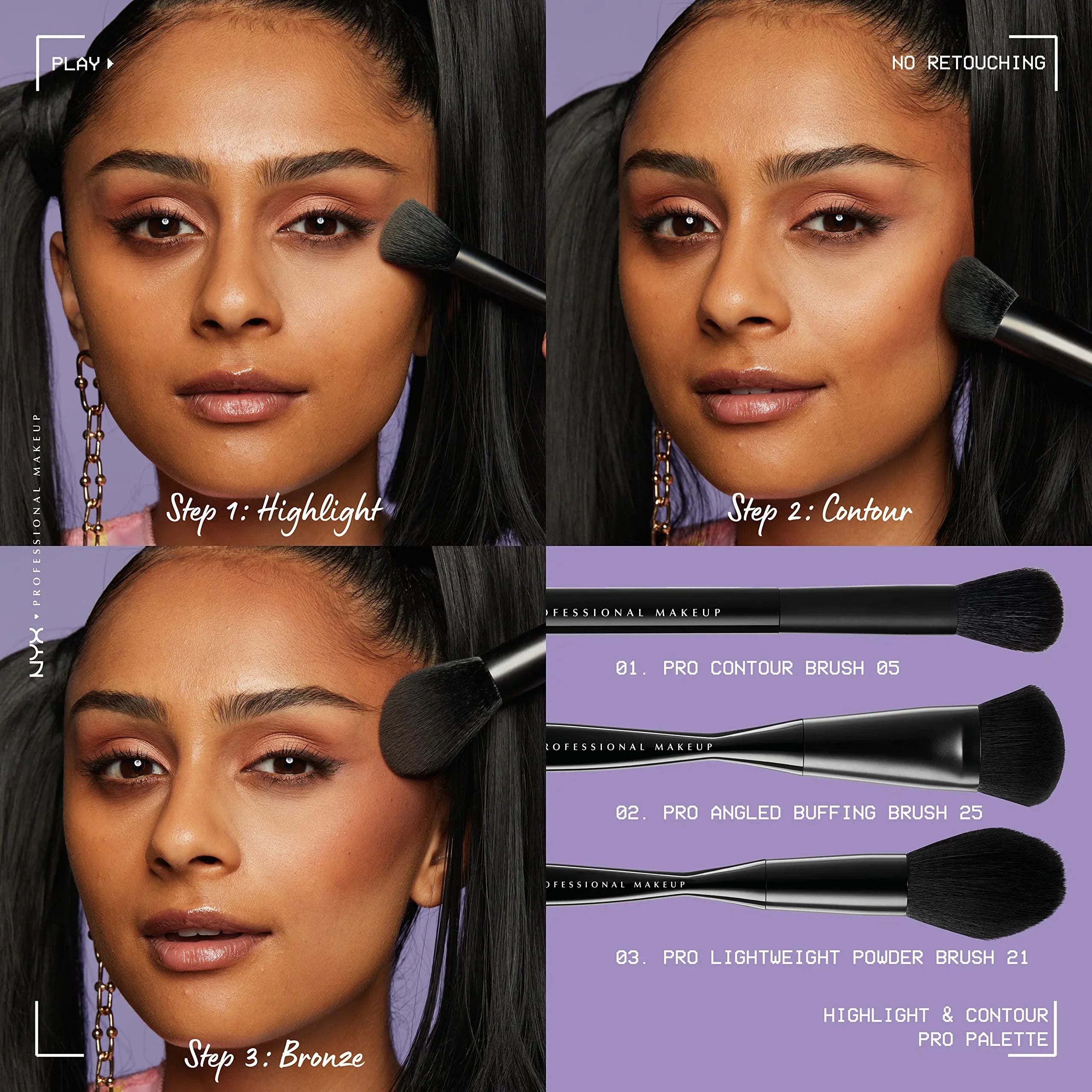 Nyx Makeup Highlight Pro Palette Contour Professional &