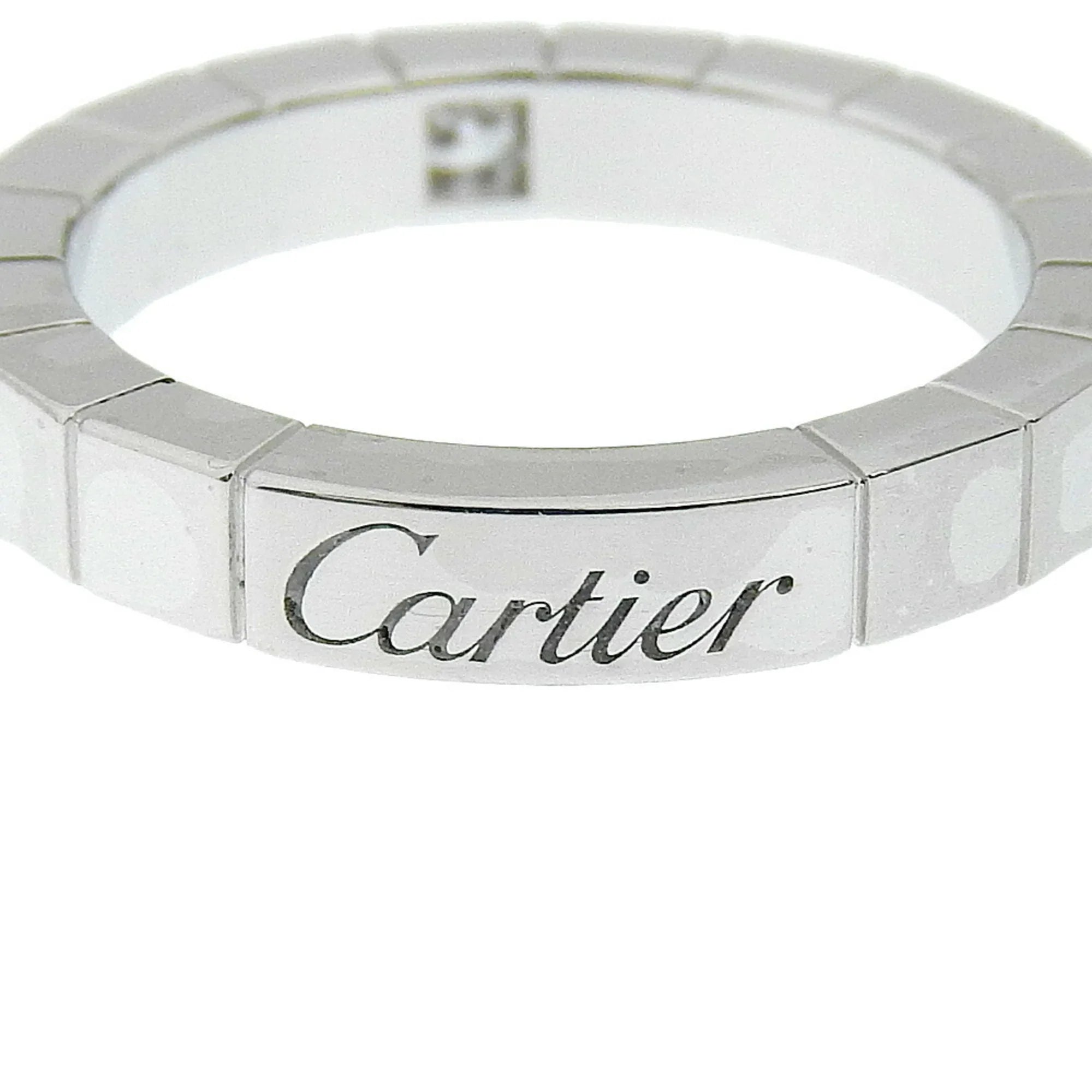 Lanieres Diamond Women's Gold White Ring CARTIER K18 Cartier 1P Pre-Owned x I220823087 (Good) 5.8g Approx.
