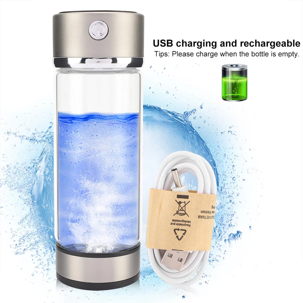 Purifier Rechargeable Bottle Healthy Lonized Filter Rich Anti-Aging USB Keep Body Antioxidant Water Hydrogen Portable Water Water Lonizer Hydrated Generator Maker