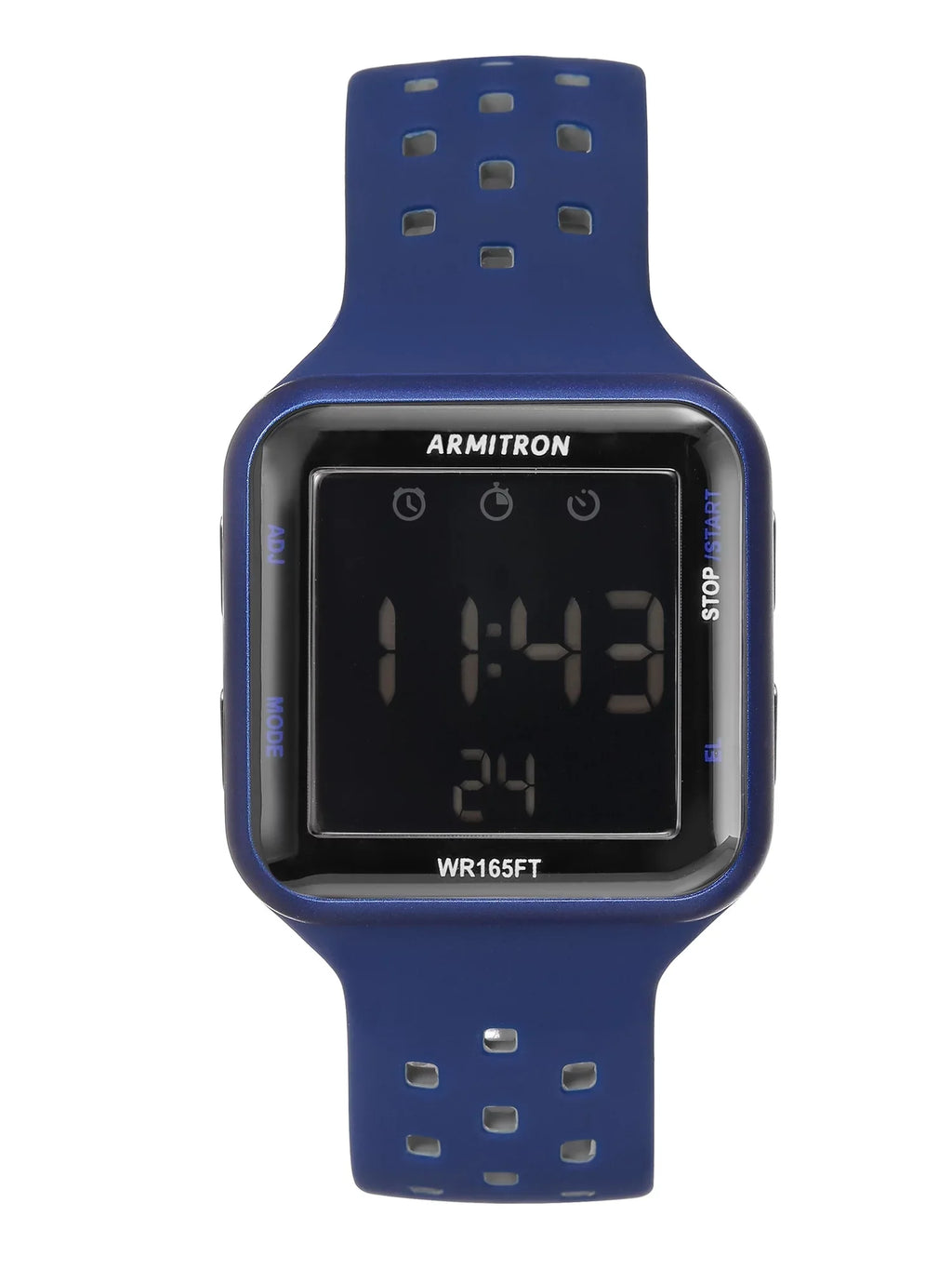 Armitron Blue Men's Sport Silicon Watch Square