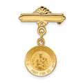 Holy X The mm) Yellow (25 14K Pin Scapular Reversible Of mm Queen 17 Medal sacred Heart Gold