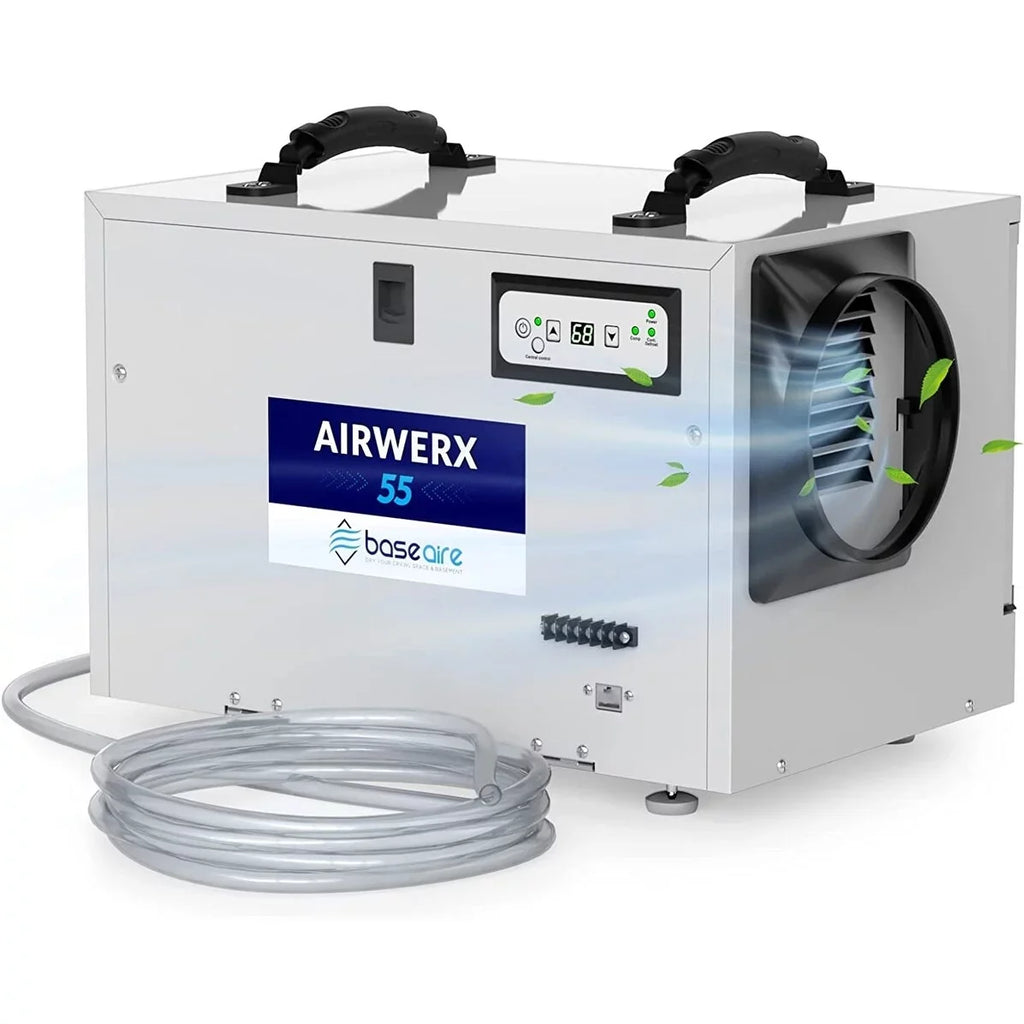 Refine Auto 113 BaseAire Spaces, Treatment Air Dehumidifier Drain Pint Starting with Defrost, Commercial Crawl Memory for Basements, Hose