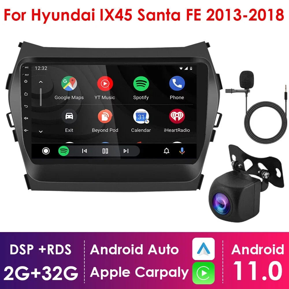 Perfect - Storage IX45 for Hyundai 2+32GB GPS FE 2013-2018 - Navigation Fit Android Car 11 Santa