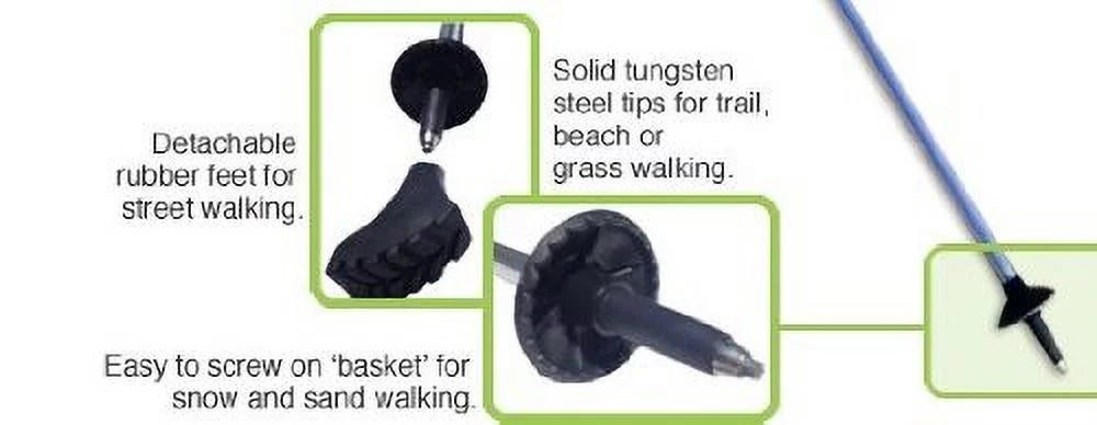 Hiking Camera Trekking & and Flip with York Pair Locks, Poles Collapsible Nordic Mount, Feet, Rubber Digital