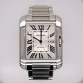 Anglaise Tank Mens 37mm Silver 49mm Cartier Watch by Steel Stainless 3507 Dial