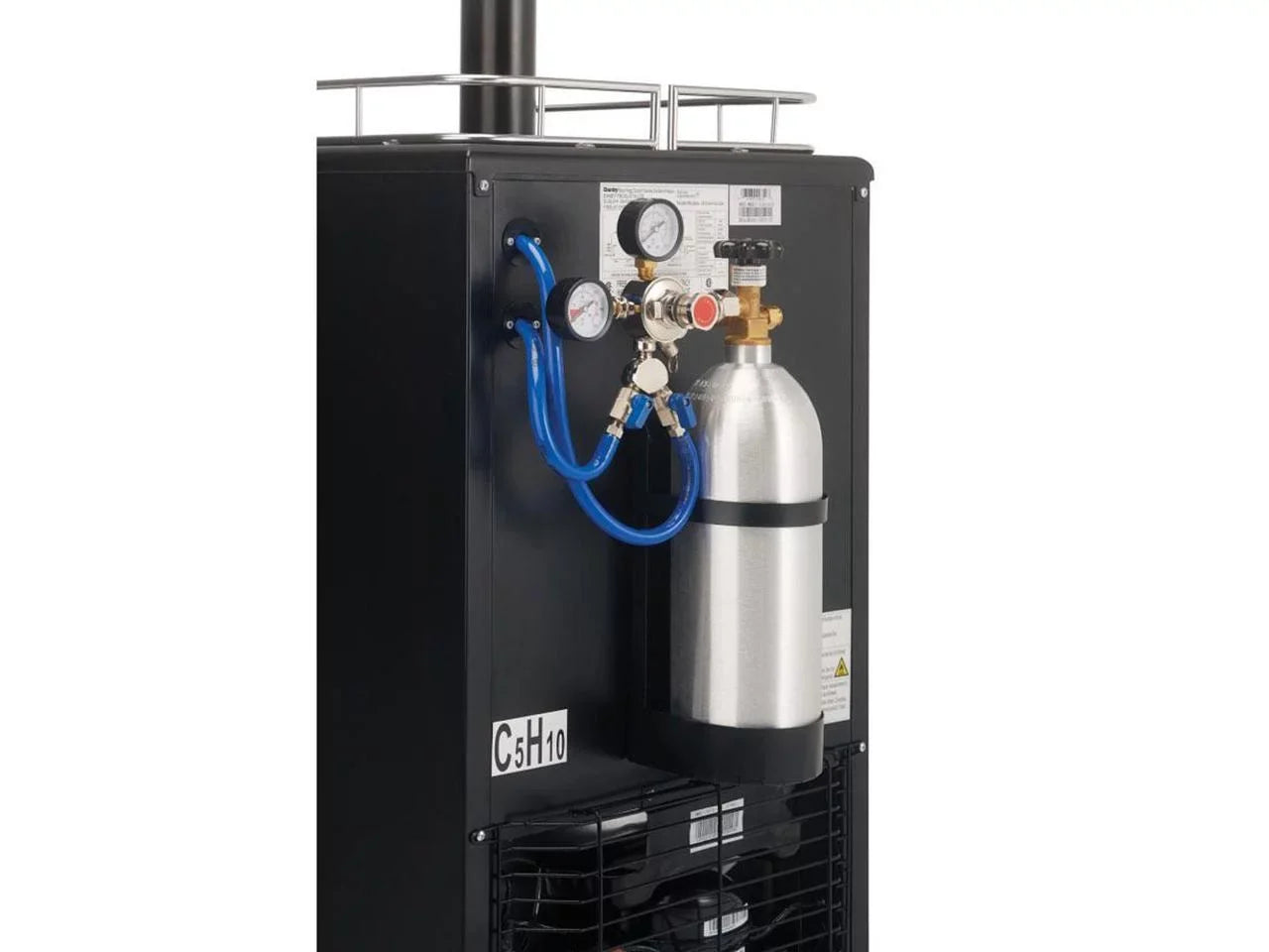 Dual-Top Danby 5.4 Foot Kegerator Beer Double Tap Steel Cubic DKC054A1BSL2DB